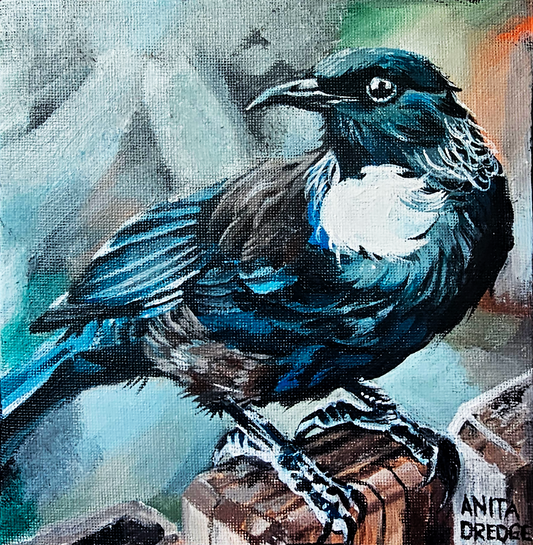 Tui Painting | Acrylic on Canvas | 15cm x 15cm