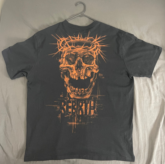 REBIRTH Skull | Bleached T-Shirt | Large